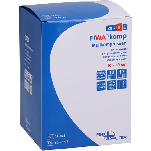 Mullkompressen 10x10cm Steril 12-Fach 20x5 St Fink & Walter bei onfy.de kaufen 02143778
