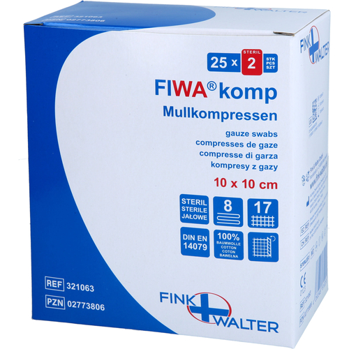 Mullkompressen 10x10cm Steril 8-Fach 25x2 St Fink & Walter bei onfy.de kaufen 02773806