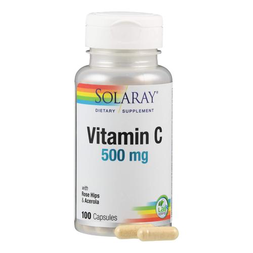 Vitamin C 500 mg mit Hagebutte & Acerola Solaray 100 St Supplementa bei onfy.de kaufen 17255069