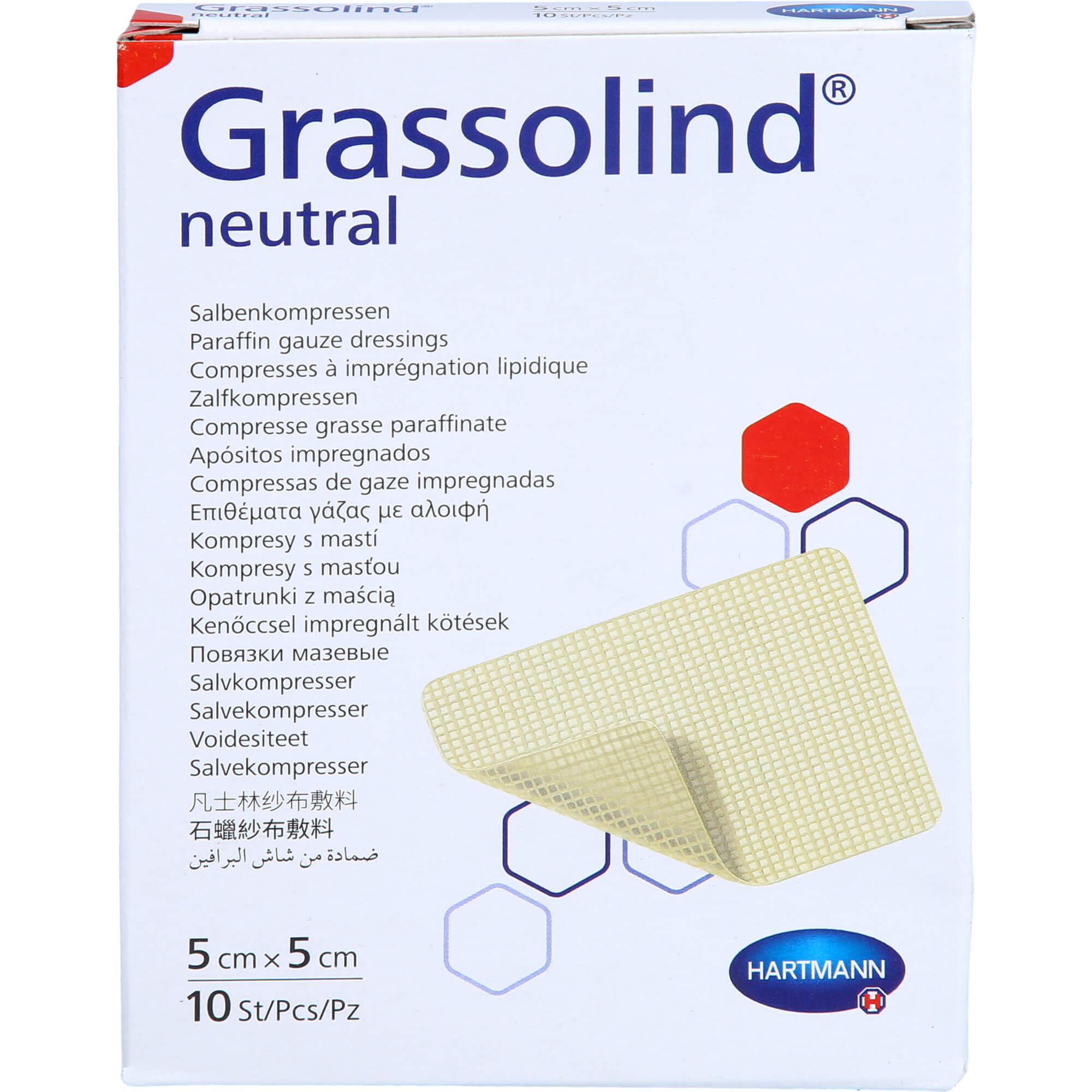 Grassolind Salbenkompressen 5x5 cm Steril