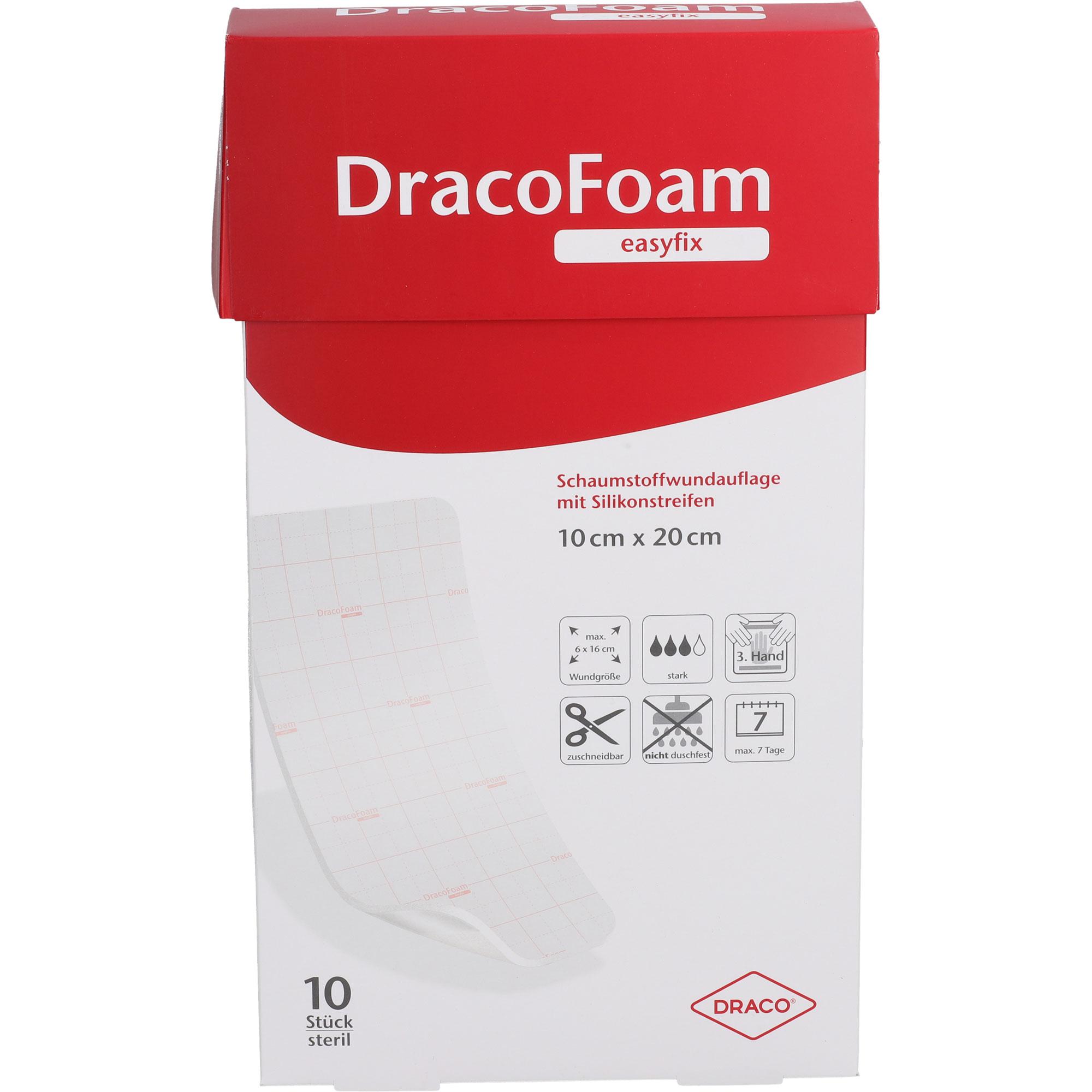 Dracofoam Easyfix Schaumstoff Wundauflage 10x20cm null