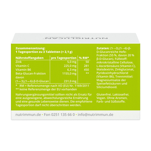 Nutriglucan 90 St nutrimmun bei onfy.de kaufen 03736144