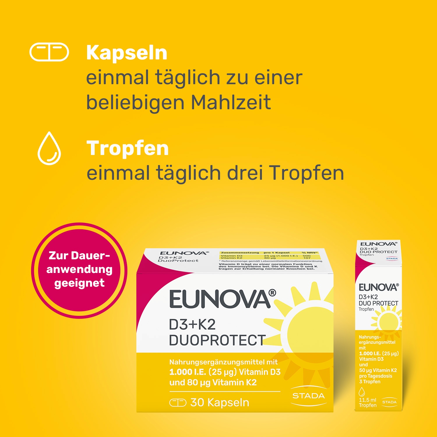 Eunova Duoprotect D3+k2 1000Ie/80Ug 30 St STADA Consumer Health Deutschland bei onfy.de kaufen 13360622