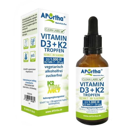 Vitamin D3 1.000 Ie + Vitamin K2Vital 20 Mcg 50 ml APOrtha Deutschland bei onfy.de kaufen 17573119