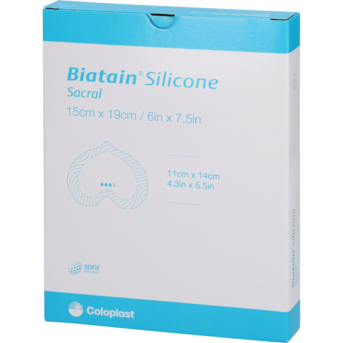 Biatain Silicone Schaumverb.sakrum Klein 15x19 cm 5 St BWB Medical bei onfy.de kaufen 20122998