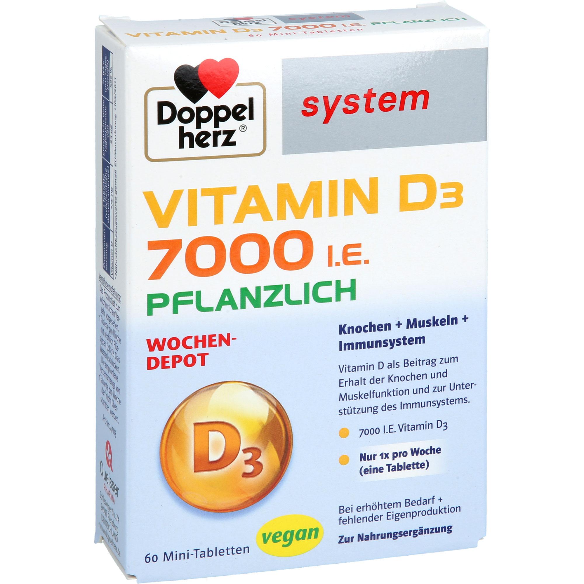 Doppelherz Vitamin D3 7000 I.e. Pflanzlich System 60 St Queisser Pharma bei onfy.de kaufen 19413101