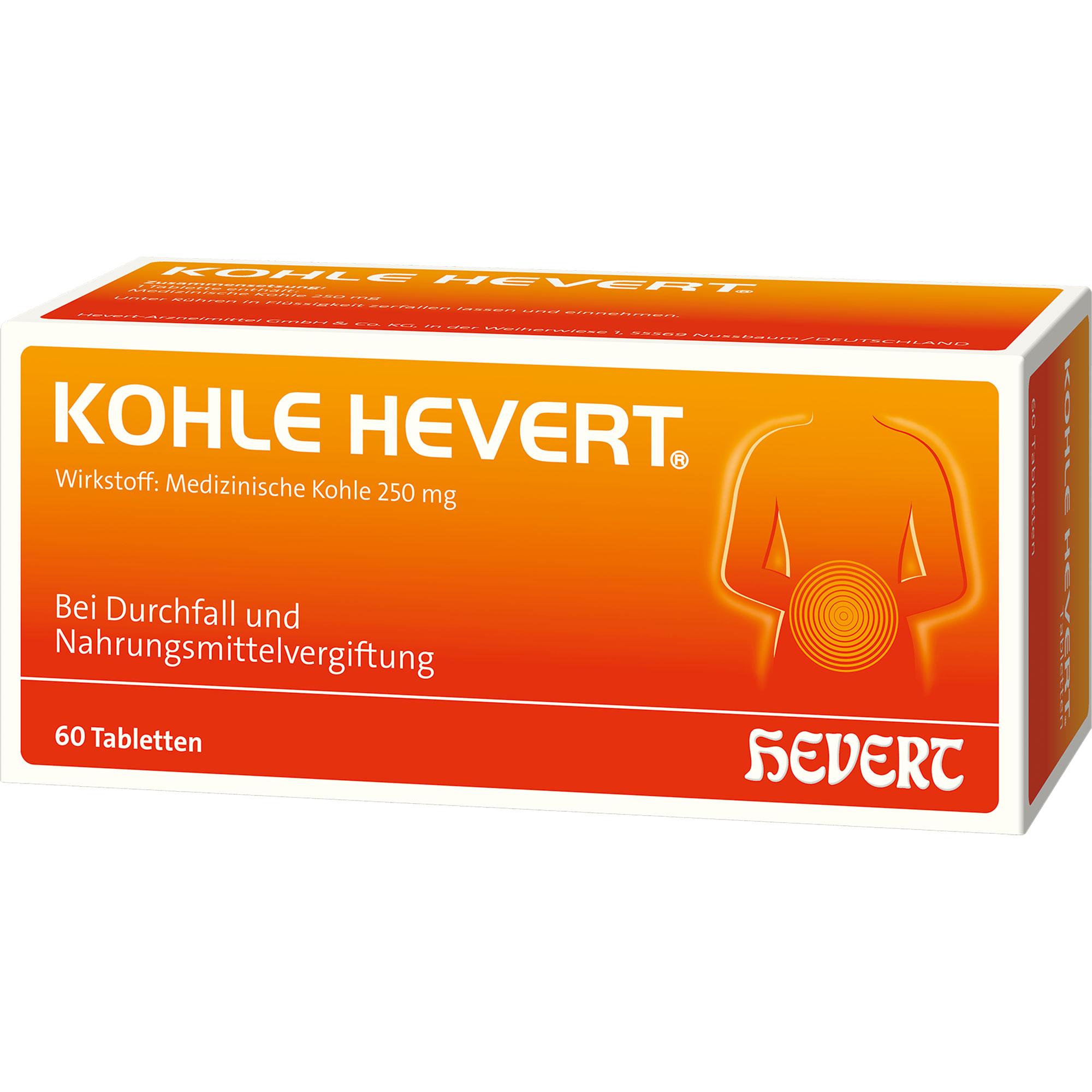Kohle Hevert 60 St Hevert-Arzneimittel bei onfy.de kaufen 19428516