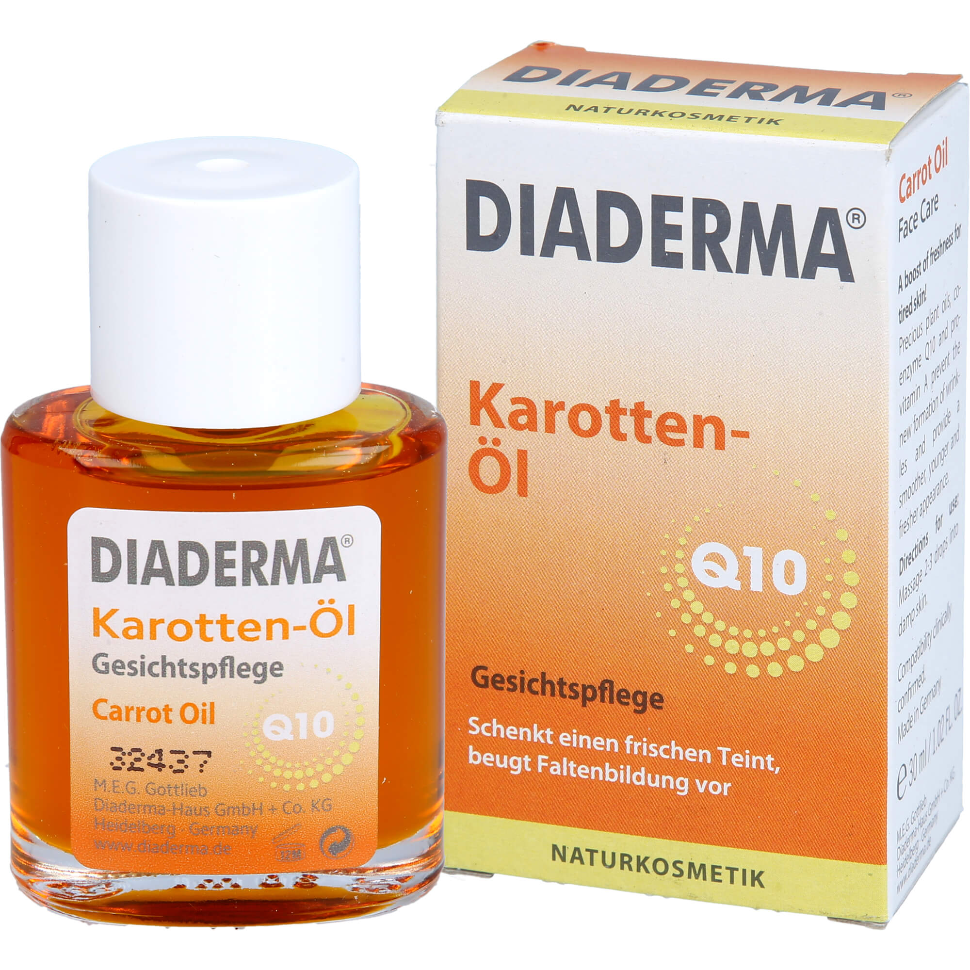 Diaderma Karotten-Öl Plus Q10 30 ml M.E.G.Gottlieb Diaderma-Haus bei onfy.de kaufen 18354419