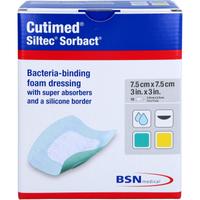 Cutimed Siltec Sorbact B Pu-Verb.7.5x7.5cm M.haftr null