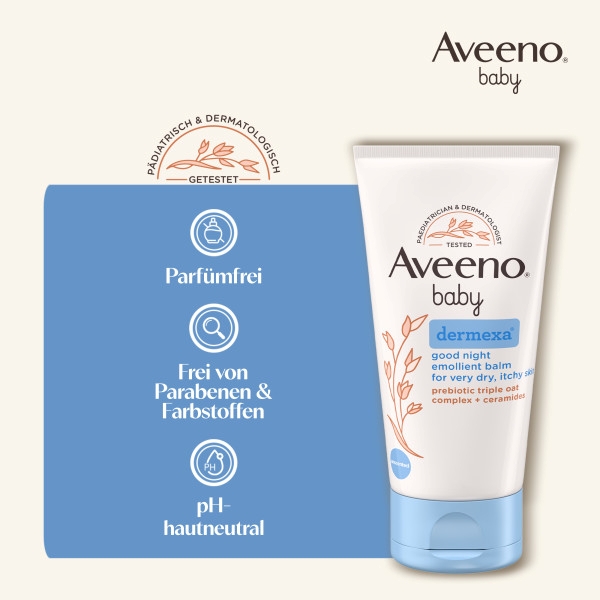 Aveeno Baby Dermexa Gute Nacht Emollientien Balsam 75 ml Kenvue Germany GmbH (OTC) bei onfy.de kaufen 19899658