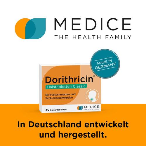 Dorithricin Halstabletten Classic bei Halsschmerzen 40 St MEDICE Arzneimittel Pütter bei onfy.de kaufen 07727946