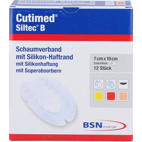 Cutimed Siltec B Schaumverb.7x10 cm Oval 12 St kohlpharma bei onfy.de kaufen 17933078