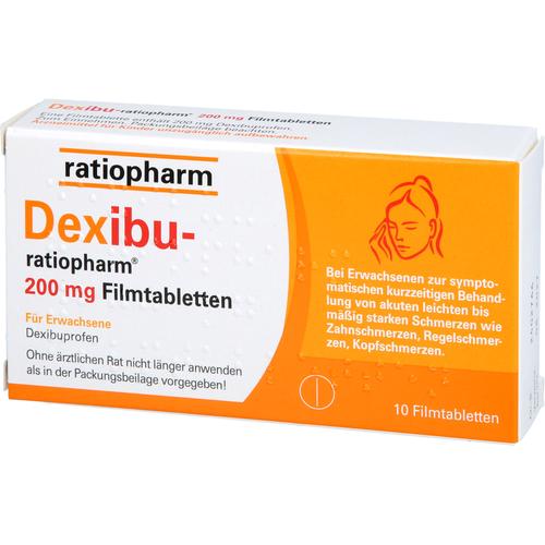 Dexibu-Ratiopharm 200 mg Filmtabletten 10 St ratiopharm bei onfy.de kaufen 19185108