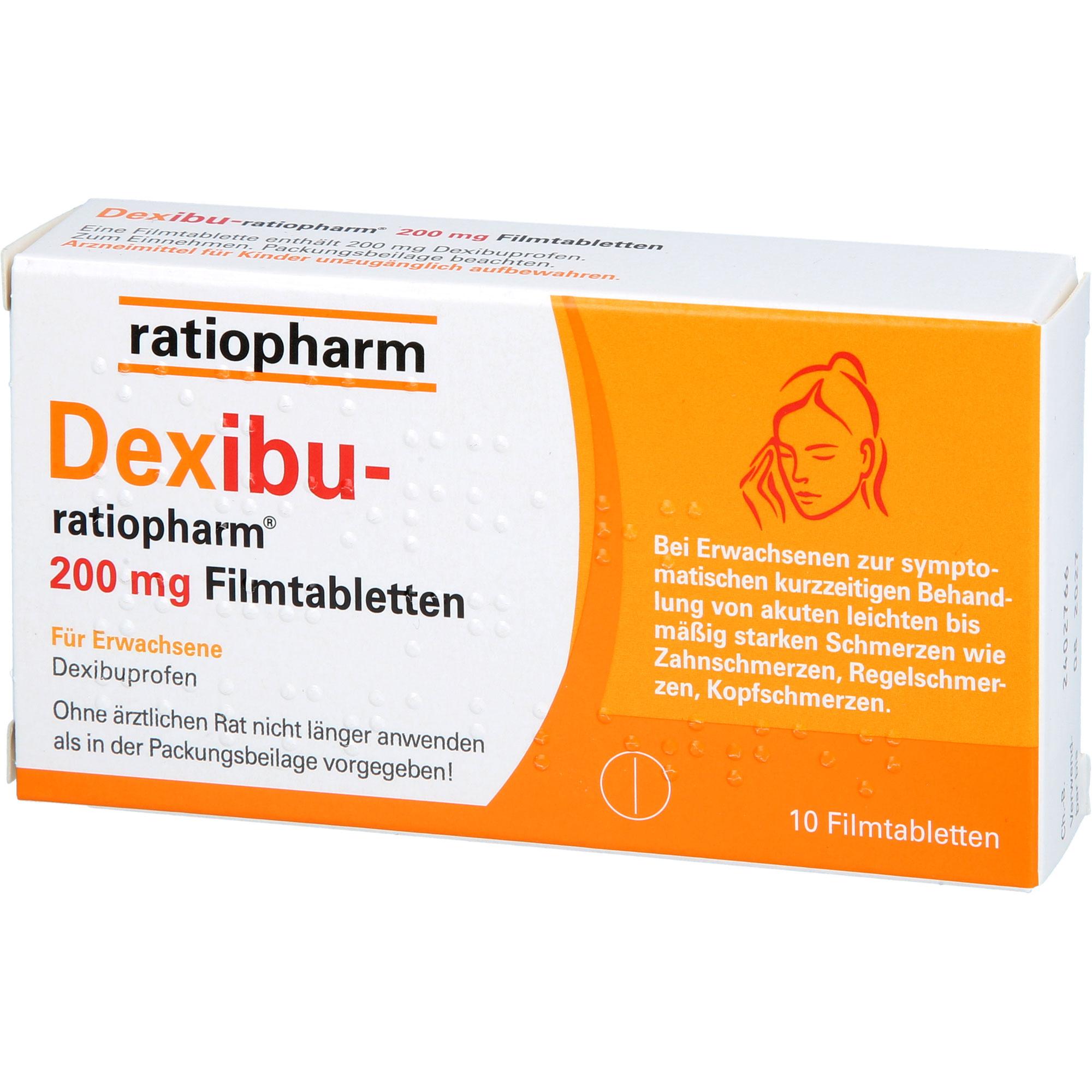 Dexibu-Ratiopharm 200 mg Filmtabletten 10 St ratiopharm bei onfy.de kaufen 19185108