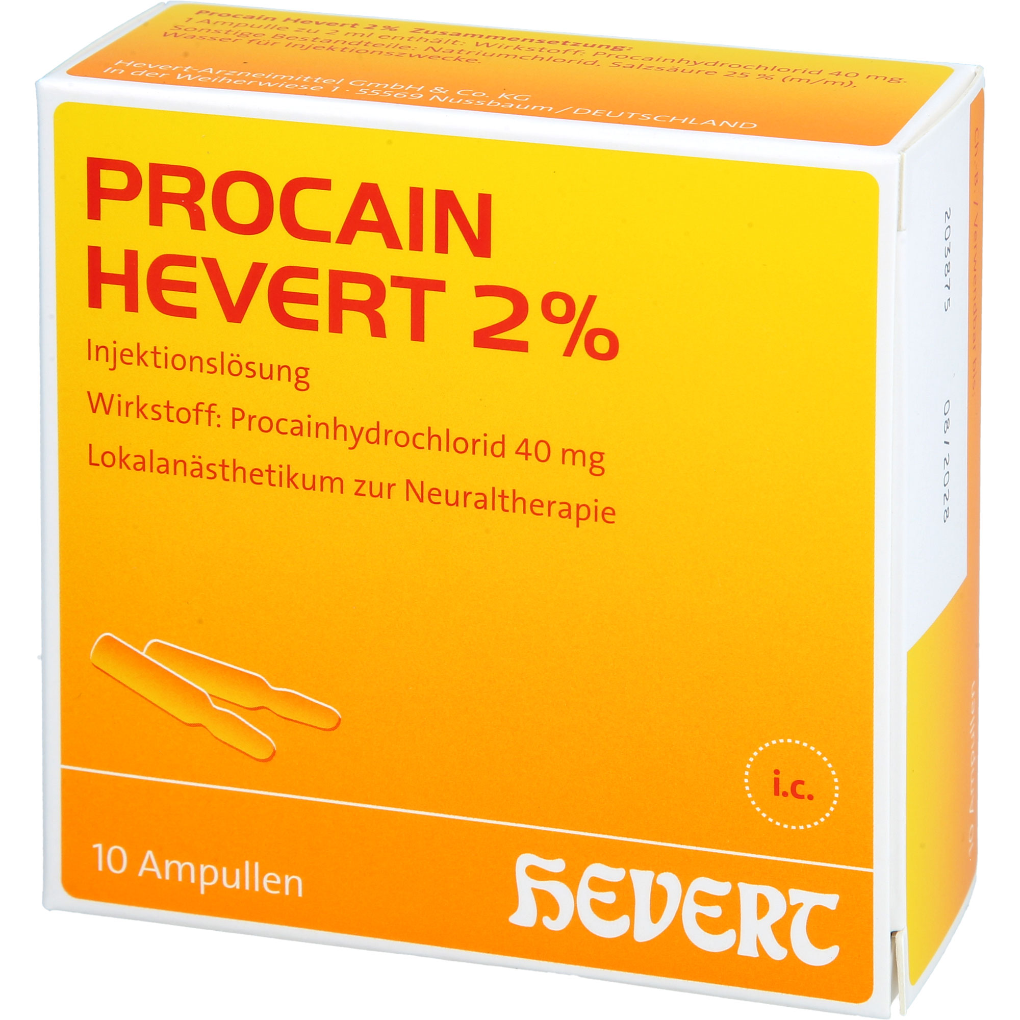 Procain Hevert 2% 10x2 ml Hevert-Arzneimittel bei onfy.de kaufen 19771711
