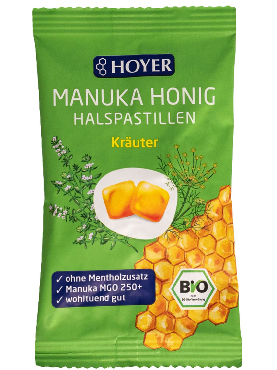 Hoyer Manuka Honig Halspastillen Kräuter Mgo 250+ 30 g HOYER bei onfy.de kaufen 18899395