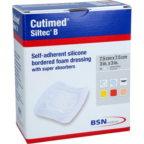 Cutimed Siltec B Schaumverb.7.5x7.5 cm M.haftr. 10 St Crosp Medical bei onfy.de kaufen 19694637