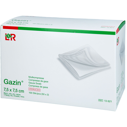 Gazin Mullkomp.7.5x7.5 cm Steril 8Fach 50x2 St Docpharm bei onfy.de kaufen 20231486
