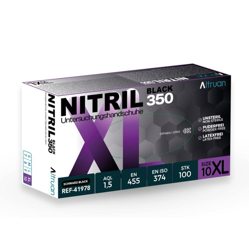 Altruan Nitril350 Black Unter.uns.latexf Puderf Xl 100 St BINGOLD bei onfy.de kaufen 20114467