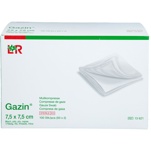 Gazin Mullkomp.7.5x7.5 cm Steril 8Fach 50x2 St Crosp Medical bei onfy.de kaufen 19921895