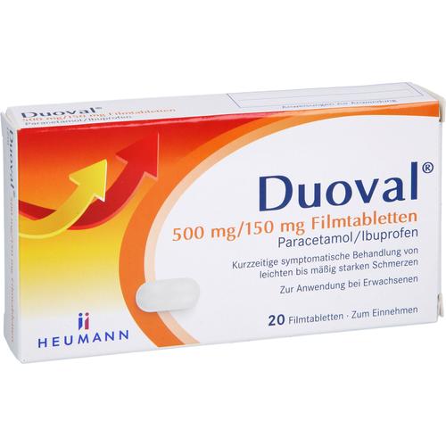 Duoval 500 mg /150 mg Filmtabletten 20 St HEUMANN PHARMA GmbH & Co. Generica bei onfy.de kaufen 19203131