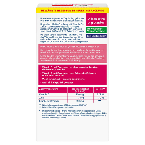 Doppelherz Heiße Cranberry mit Vitamin C + Zink 10 St Queisser Pharma bei onfy.de kaufen 09077547