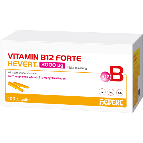 Vitamin B12 Forte Hevert 3000 Ug 100x2 ml Hevert-Arzneimittel bei onfy.de kaufen 19831821