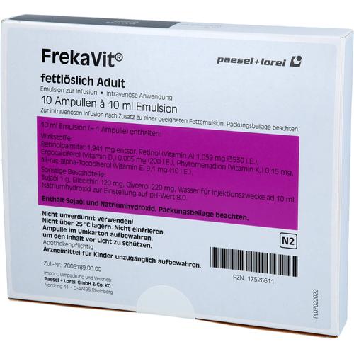 Frekavit Fettlöslich Adult 10x10 ml Paesel + Lorei bei onfy.de kaufen 17526611