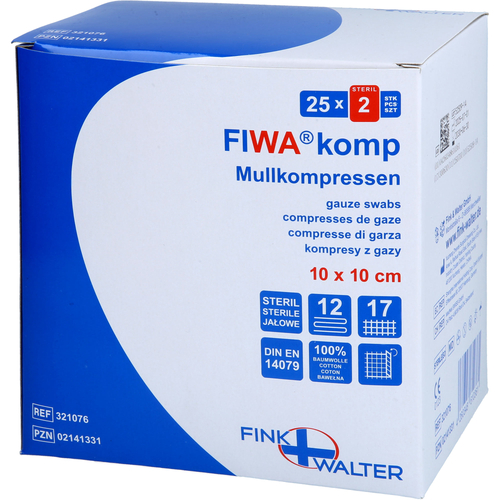 Mullkompressen 10x10cm Steril 12-Fach 25x2 St Fink & Walter bei onfy.de kaufen 02141331