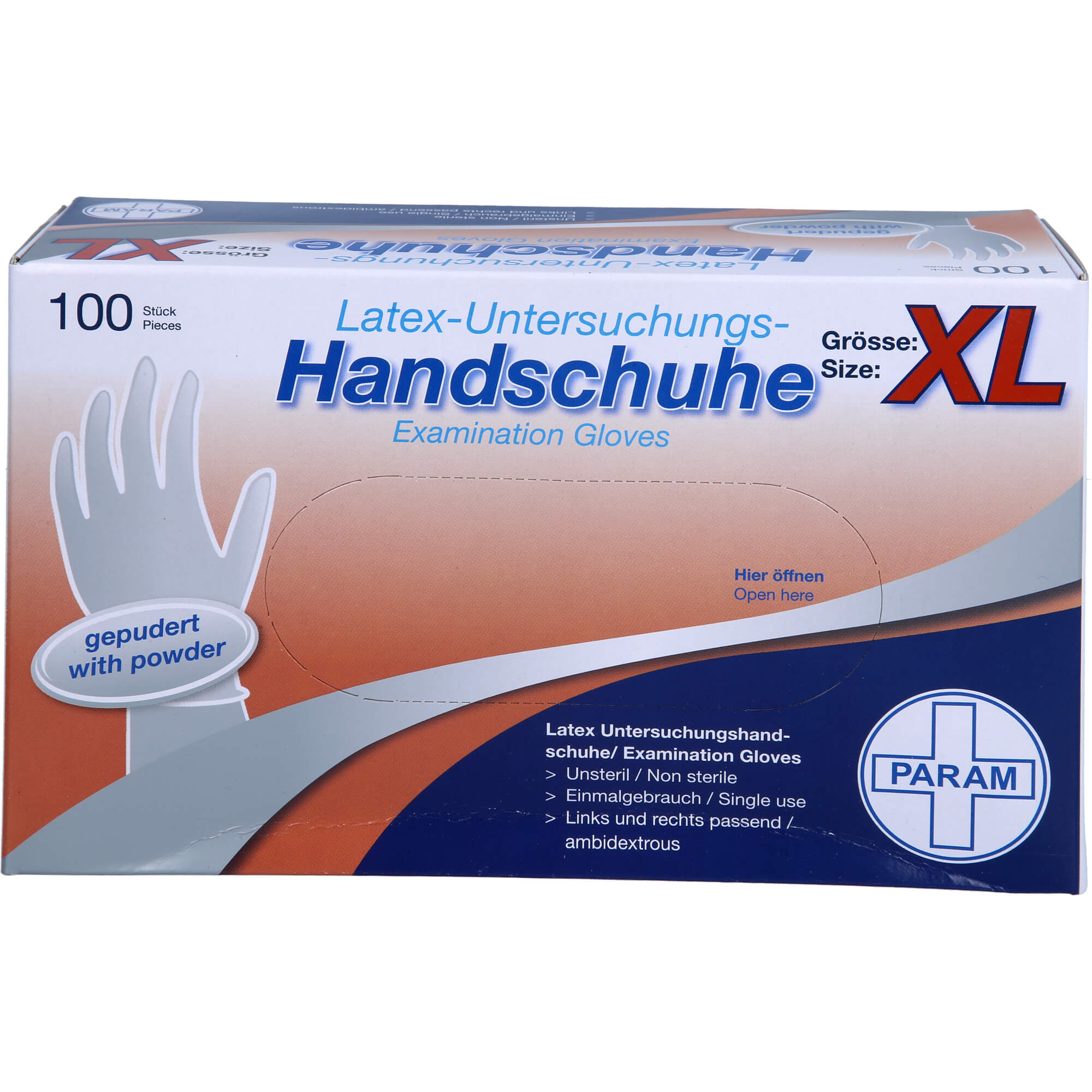 Einmal Handschuhe Latex Gepudert Xl 100 St Param bei onfy.de kaufen 02500356