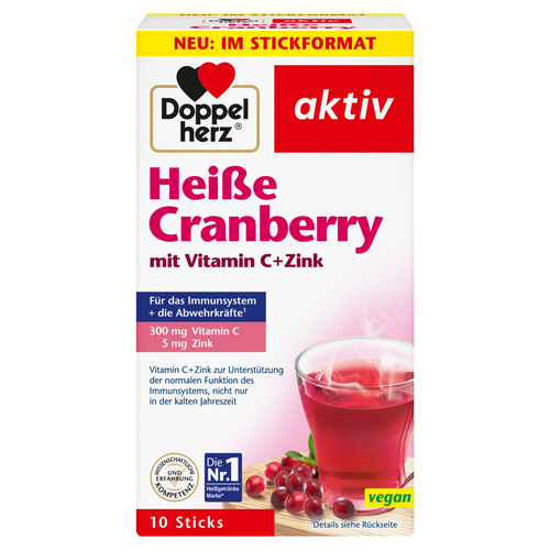Doppelherz Heiße Cranberry mit Vitamin C + Zink 10 St Queisser Pharma bei onfy.de kaufen 09077547