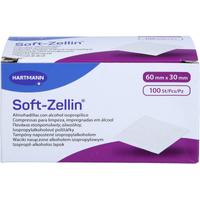 Soft-Zellin Alkoholtupfer 60 x 30 Mm