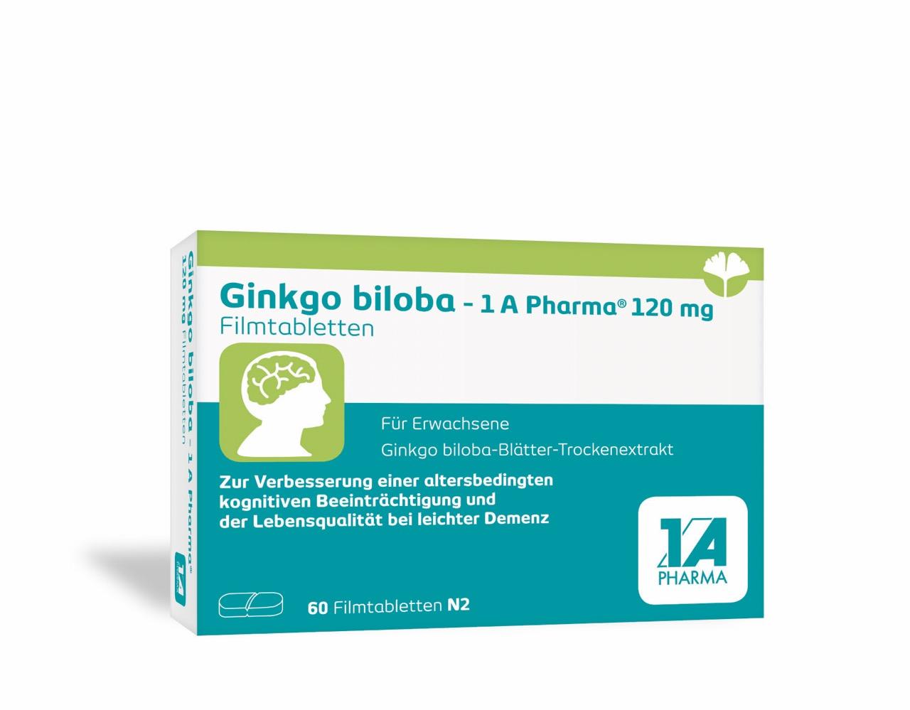 Ginkgo Biloba - 1 A Pharma 120 mg Filmtabletten null