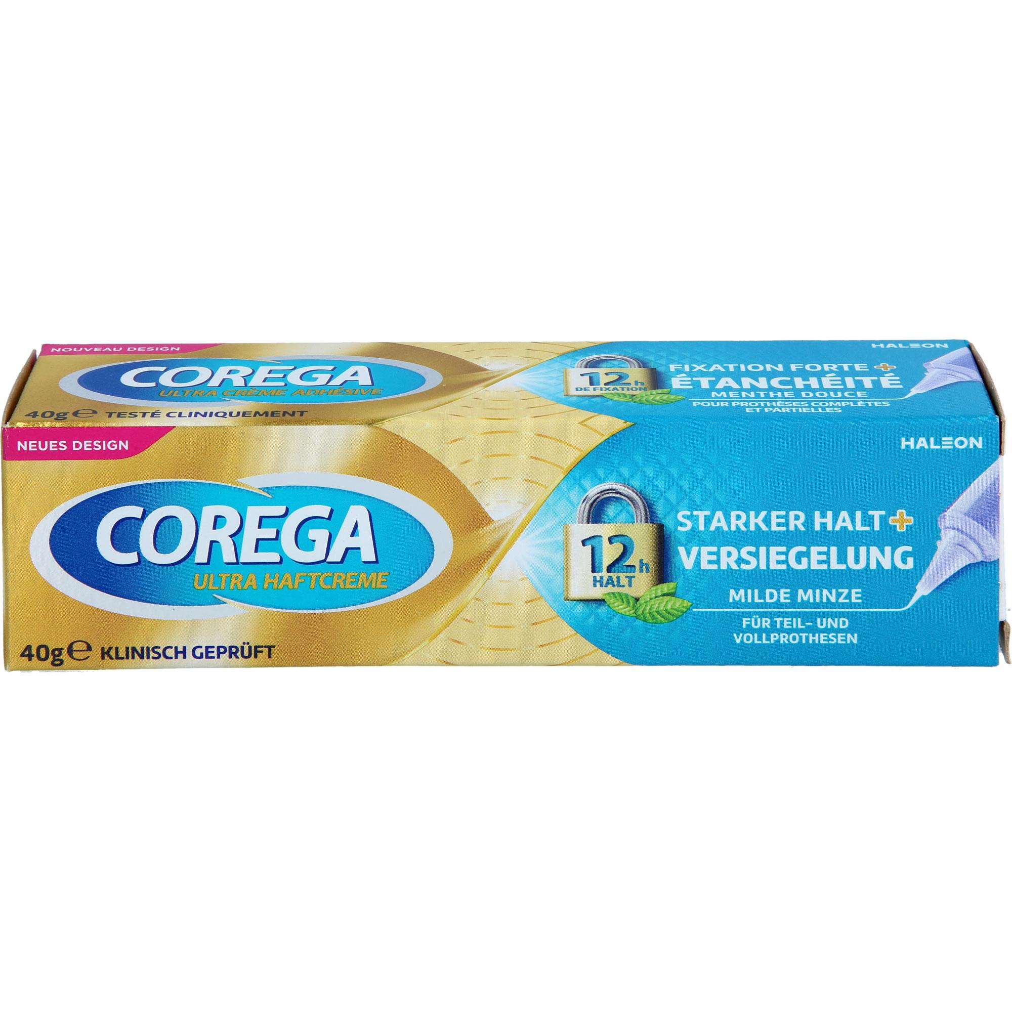 Corega Ultra Haftcreme Starker Halt + Versiegelung null