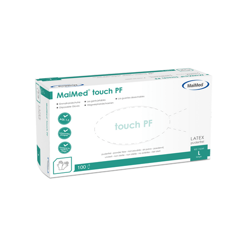 Myclean Touch Gr. L Latexhandschuh Pf 100 St MaiMed bei onfy.de kaufen 11302655