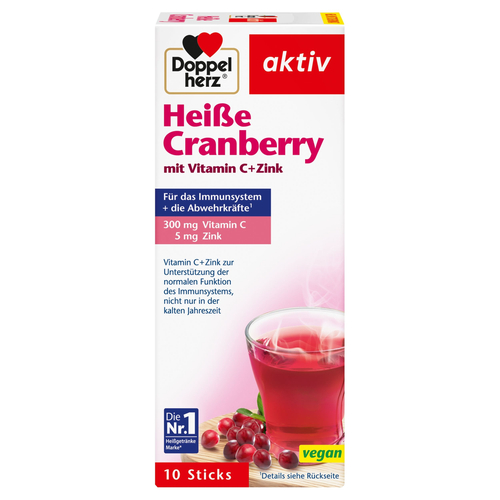 Doppelherz Heiße Cranberry mit Vitamin C + Zink 10 St Queisser Pharma bei onfy.de kaufen 09077547