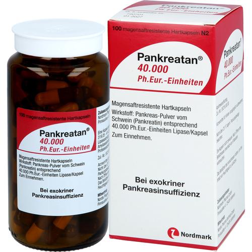 Pankreatan 40.000 Ph.eur.-Einheiten 100 St NORDMARK Pharma bei onfy.de kaufen 18676028