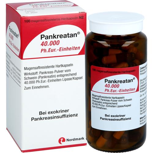 Pankreatan 40.000 Ph.eur.-Einheiten 100 St NORDMARK Pharma bei onfy.de kaufen 18676028