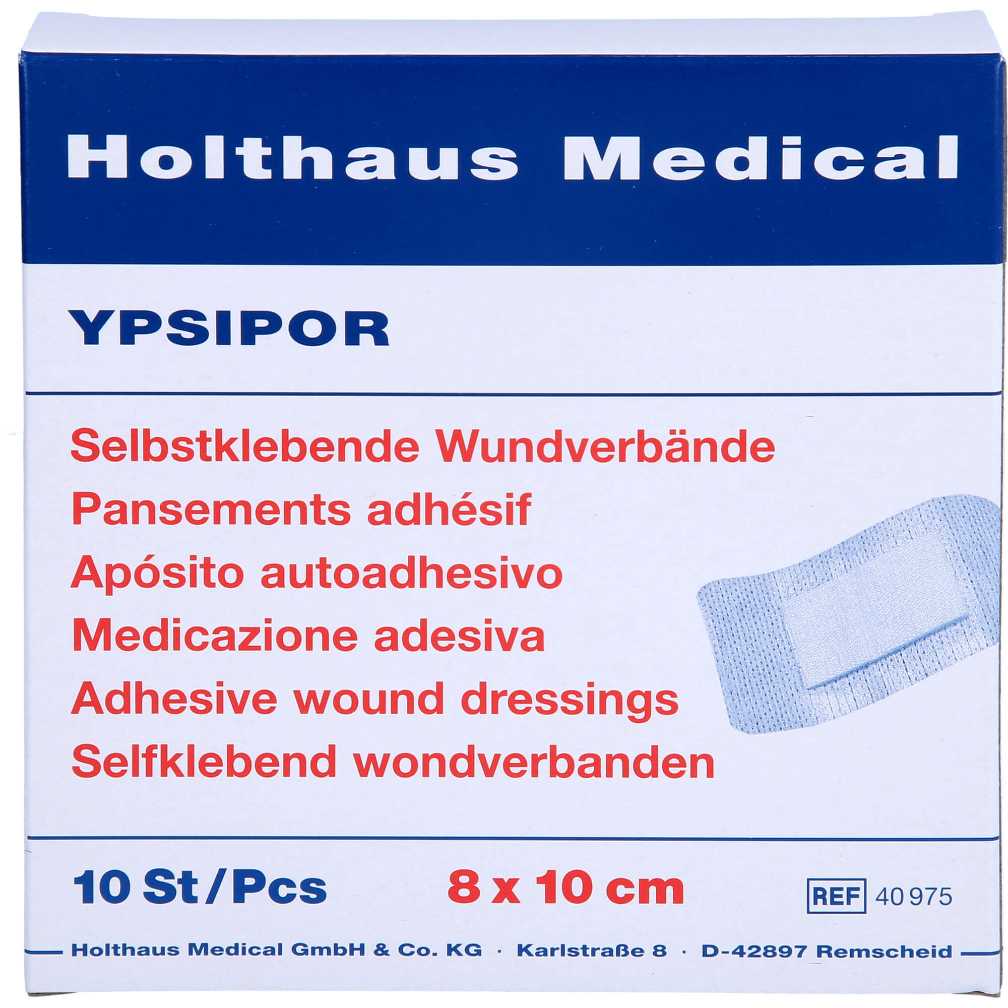 Wundverband Steril Ypsipor 8x10cm