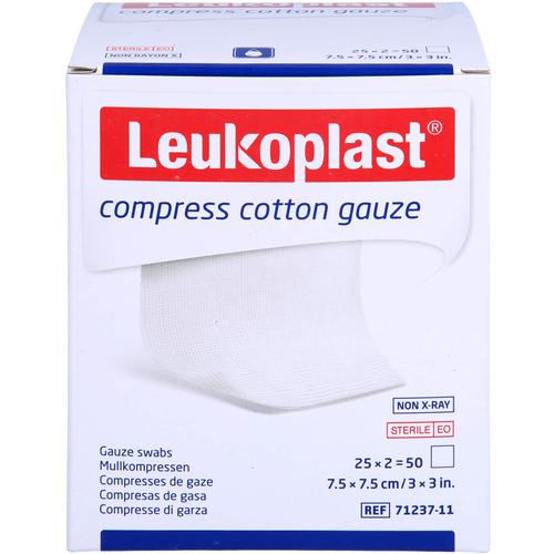 Leukoplast Compress Cotton Gauze Ste 7.5x7.5 12F 25x2 St BSN medical bei onfy.de kaufen 17207952