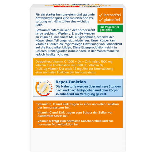 Doppelherz Vitamin C 1000 + D3 + Zink Depot 100 St Queisser Pharma bei onfy.de kaufen 17620528