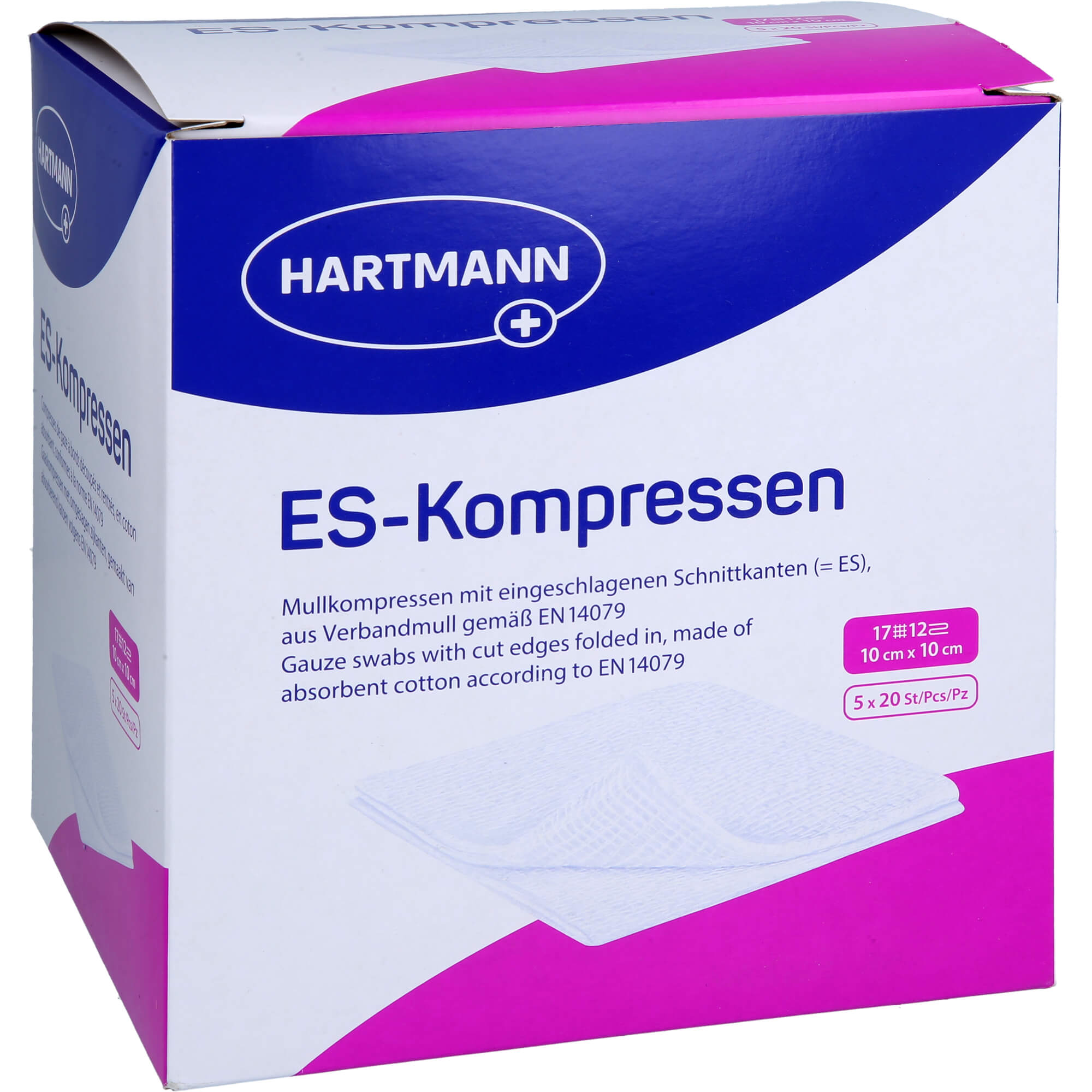 Es-Kompressen Steril 10x10 cm 12Fach Großpackung 5x20 St adequapharm bei onfy.de kaufen 19439158
