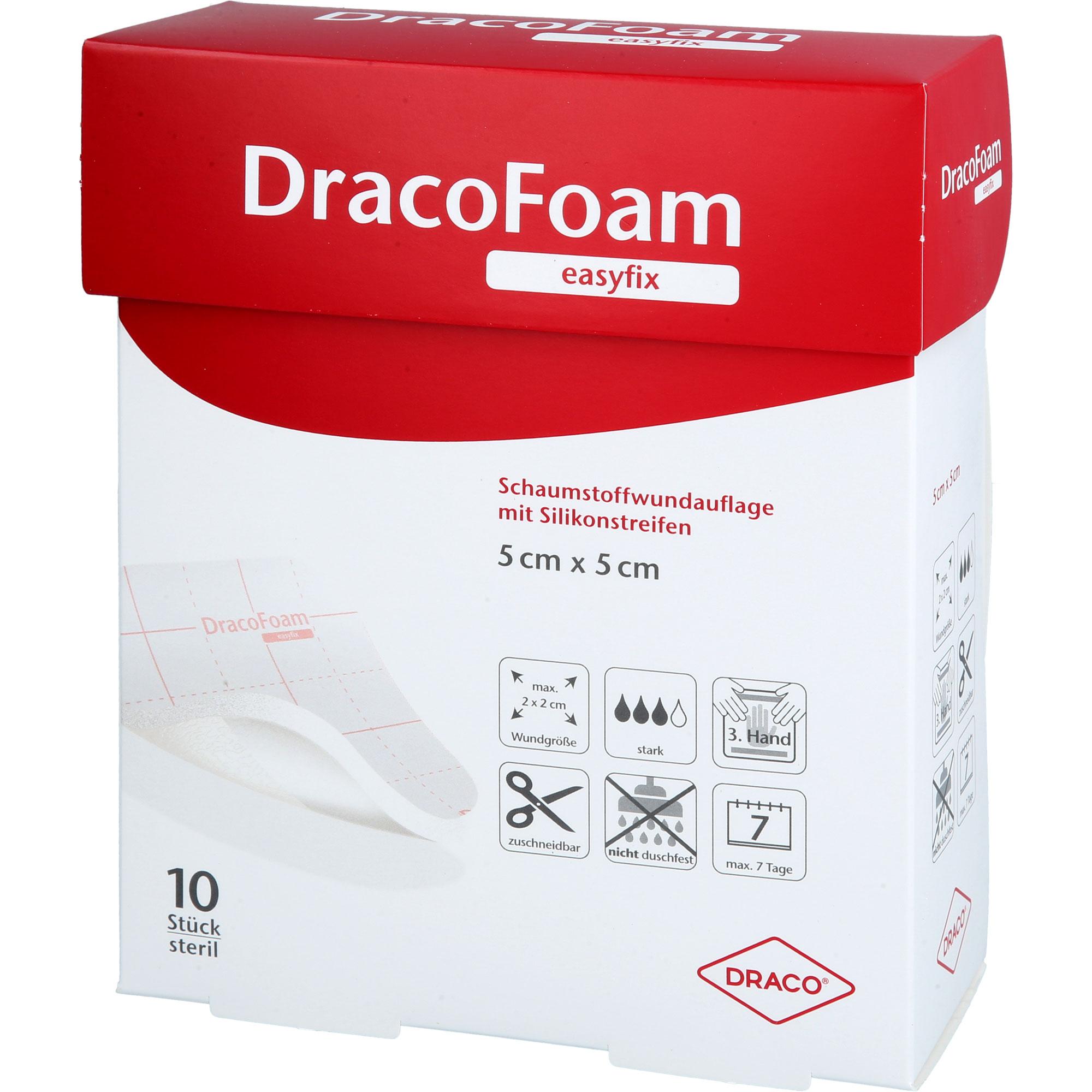 Dracofoam Easyfix Schaumstoff Wundauflage 5x5cm 10 St Dr. Ausbüttel bei onfy.de kaufen 19156822