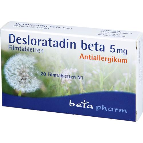Desloratadin Beta 5 mg Filmtabletten 20 St betapharm Arzneimittel bei onfy.de kaufen 17895768