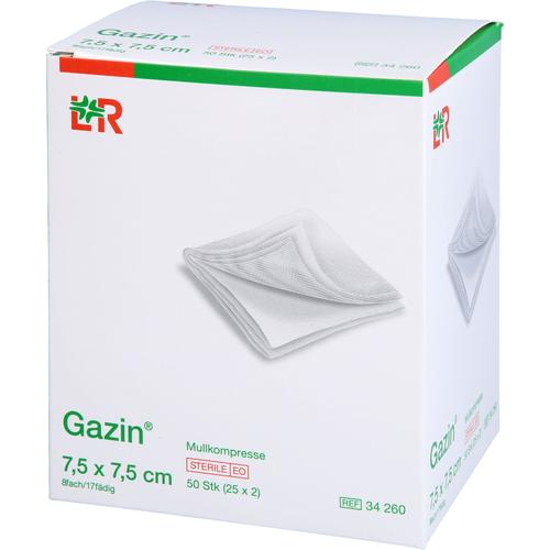 Gazin Mullkomp.7.5x7.5 cm Steril 8Fach 25x2 St EurimPharm Arzneimittel bei onfy.de kaufen 18754892