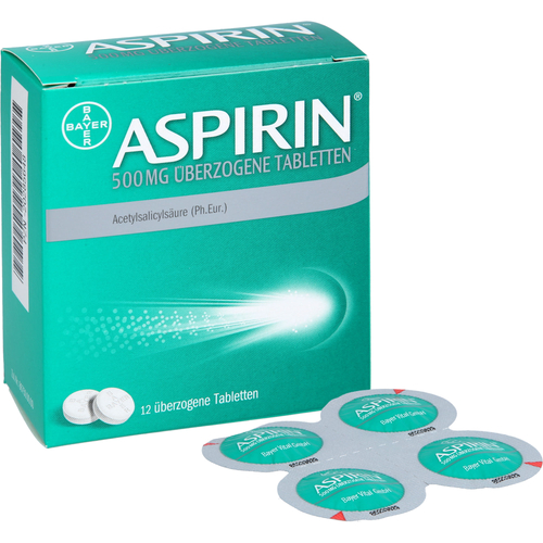Aspirin 500 mg Überzogene Tabletten 12 St Bayer Vital bei onfy.de kaufen 20285648
