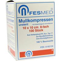 Mullkompressen Unsteril 10x10 Es 8F null