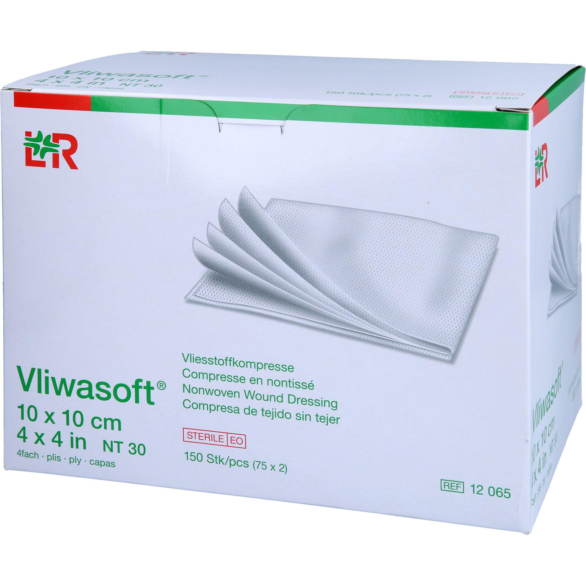 Vliwasoft Vlieskompressen Steril 10x10 cm 4L. 150 St Crosp Medical bei onfy.de kaufen 19377210