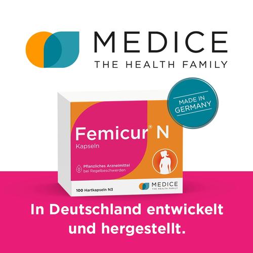 Femicur N Kapseln bei Regelbeschwerden 100 St MEDICE Arzneimittel Pütter bei onfy.de kaufen 00604956