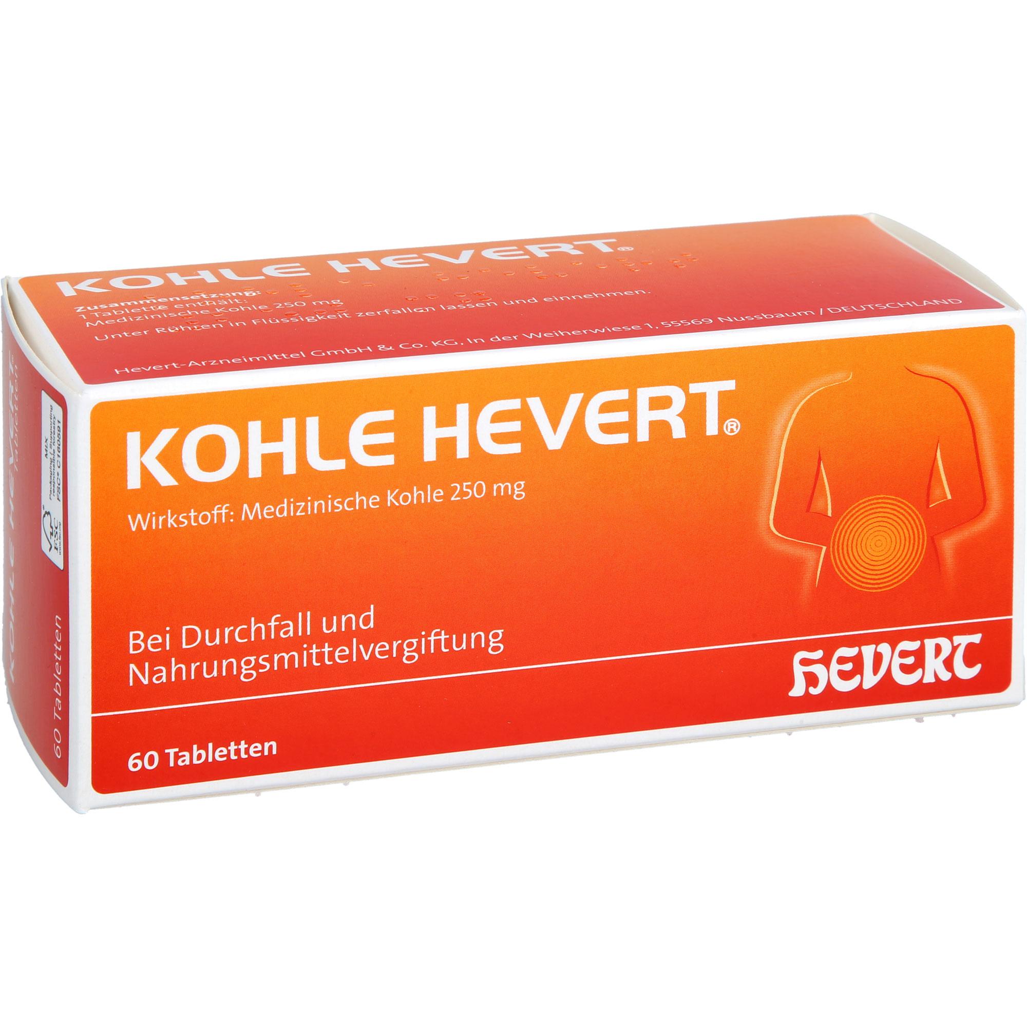 Kohle Hevert 60 St Hevert-Arzneimittel bei onfy.de kaufen 19428516